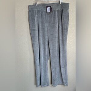 NWT Christopher & Banks Relaxed Restyled Ultra Soft Gray Knit Pants 2X Lounge